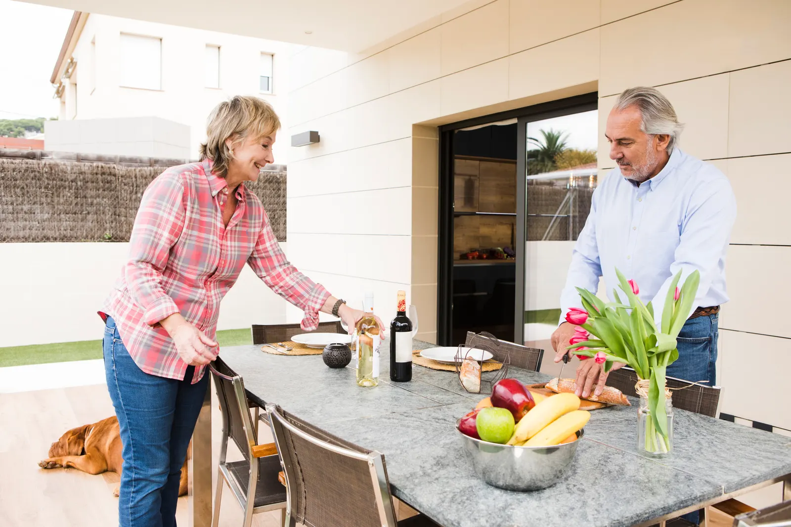 Outdoor kitchen island for entertaining in Denton, TX